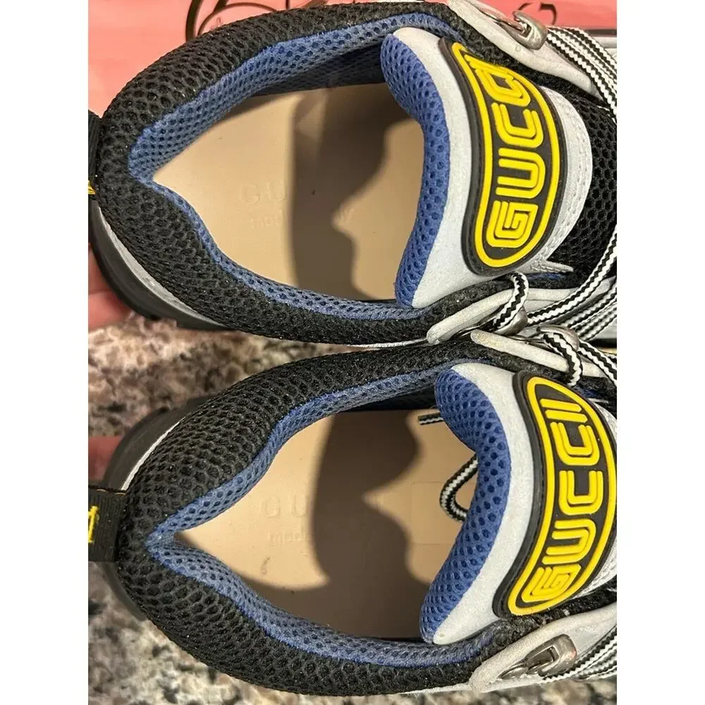 Gucci Flashtrek Silver and Black Men's Size 6 SPB-SAL (344553)